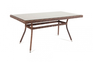 MR1002088 плетеный стол из искусственного ротанга 140х80см, цвет соломенный