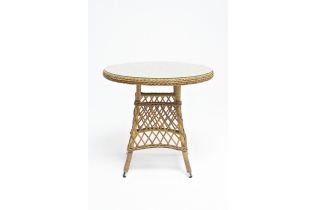 MR1000852 плетеный круглый стол, диаметр 80 см, цвет бежевый